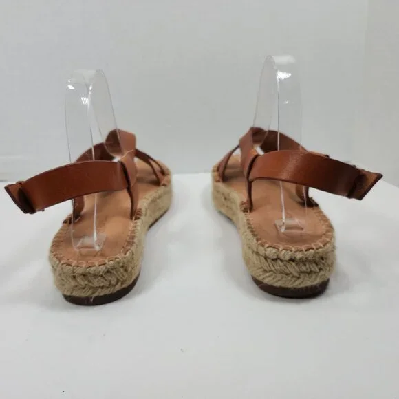 Madewell Malia Asymmetrical Espadrille women strappy Leather Sandals Size 8 - Picture 13 of 14
